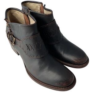 Freebird by Steven Grand Leather Dbl Zipper Ankle Boots Women’s Size 10